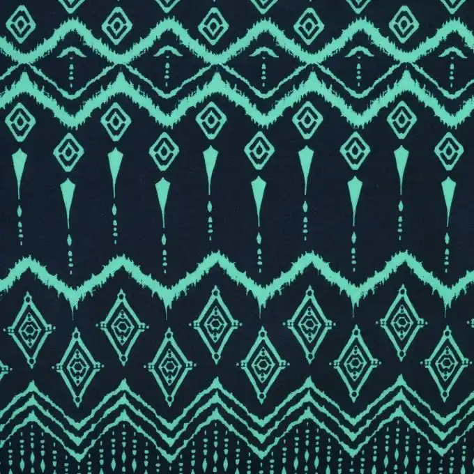 Grüne Ethno-Viskosestoff 140cm Breite Saisonangebot