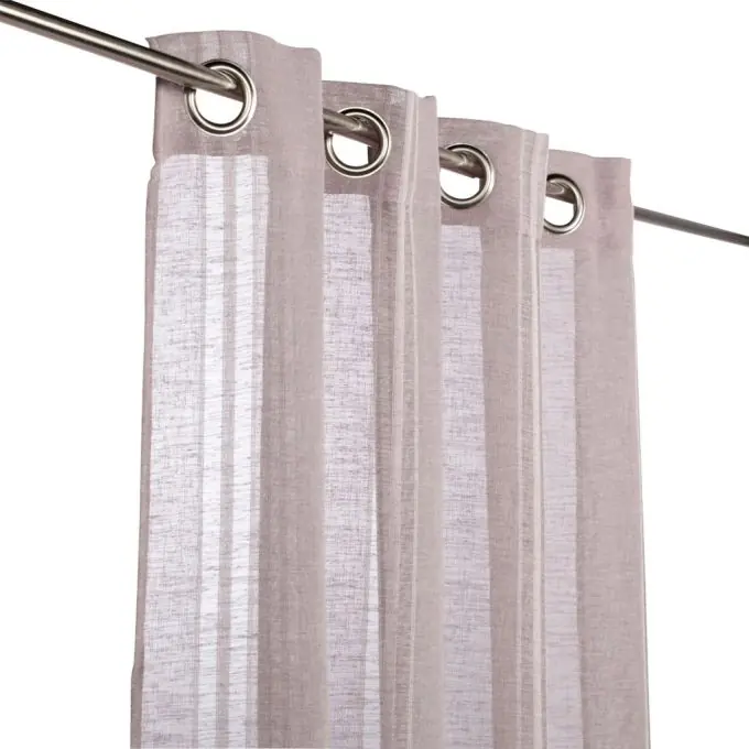 Leinen-Effekt Vorhang 140×240 cm – Transparent Sonderangebot