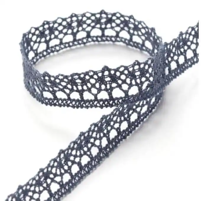 Spitzenband 21 mm, dunkelblau Neue Ware