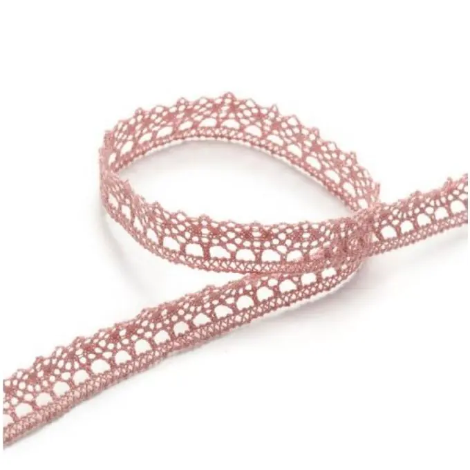 Geld-Zurück-Garantie Spitzenband 12 mm, lachsrosa