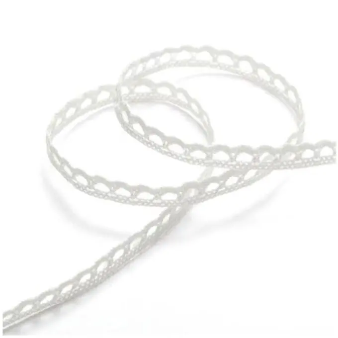 Preis Gesenkt Spitzenband 10 mm, weiß