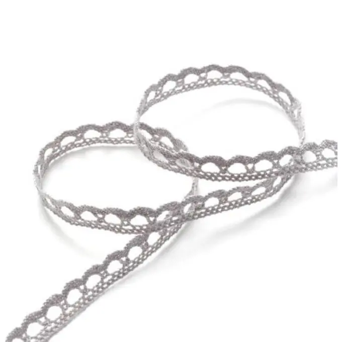 Preis Gesenkt Spitzenband 10 mm, hellgrau