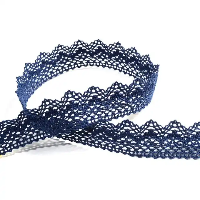 Spitzenband 25 mm, dunkelblau Ausverkauf