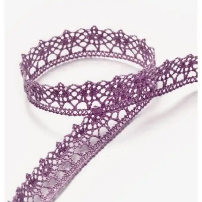 Kostenloser Versand Spitzenband 12 mm, violett