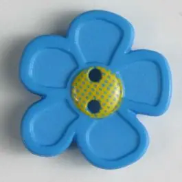 wunderschöner Blumenknopf – Größe: 20mm – Farbe: blau Neuheit