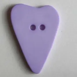 Günstig Herzknopf, asymmetrische Form, 2-Loch – Größe: 15mm – Farbe: lila
