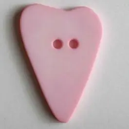 Herzknopf, asymmetrische Form, 2-Loch – Größe: 28mm – Farbe: pink Gratis Versand
