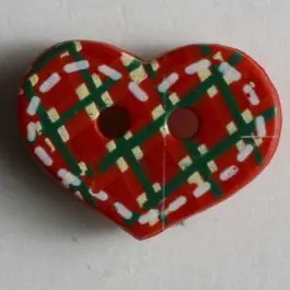 Kinderknopf Herz mit Stickmuster- Größe: 15mm – Farbe: rot Direktkauf