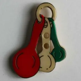 Kinderknopf – 3 Löffel an einem Ring – Größe: 25mm – Farbe: beige Nur Für Kurze Zeit