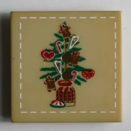 Weihnachtsknopf dekorierter Christbaum – Größe: 25mm – Farbe: beige Top-Preis