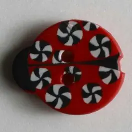 Kinderknopf hübscher Marienkäfer – Größe: 15mm – Farbe: rot Kostenfreie Lieferung