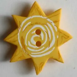 Sonderaktion Kinderknopf strahlende Sonne – Größe: 25mm – Farbe: gelb