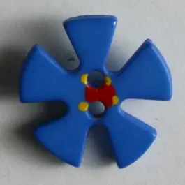 Kostenloser Versand Kinderknopf hübsches Windrad – Größe: 15mm – Farbe: blau