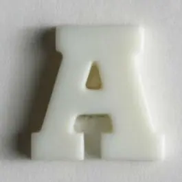 Beliebt Buchstabenknopf A – Größe: 11mm – Farbe: weiß