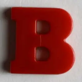 Beliebt Buchstabenknopf B – Größe: 11mm – Farbe: rot