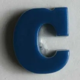 Super-Preis Buchstabenknopf C – Größe: 11mm – Farbe: blau