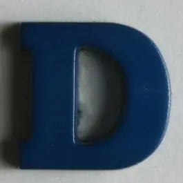 Gratis Versand Buchstabenknopf D – Größe: 11mm – Farbe: blau