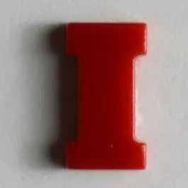 Markenware Buchstabenknopf I – Größe: 11mm – Farbe: rot