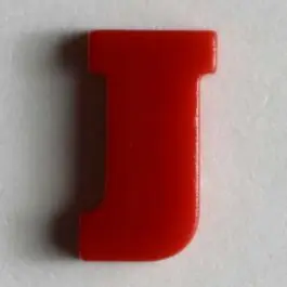 Buchstabenknopf J – Größe: 11mm – Farbe: rot Nur Heute