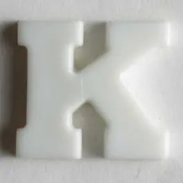 Original Buchstabenknopf K – Größe: 11mm – Farbe: weiß