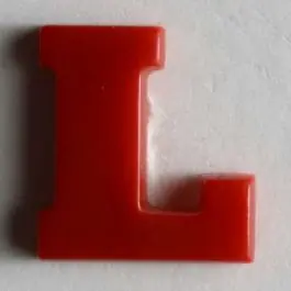 Mega-Angebot Buchstabenknopf L – Größe: 11mm – Farbe: rot