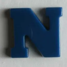 Buchstabenknopf N – Größe: 11mm – Farbe: blau Gleich Bestellen