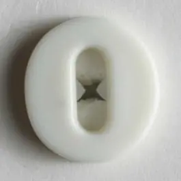 Buchstabenknopf O – Größe: 11mm – Farbe: weiß Weltweiter Versand