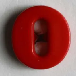 Wochenendangebot Buchstabenknopf O – Größe: 11mm – Farbe: rot