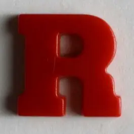 Buchstabenknopf R – Größe: 11mm – Farbe: rot Saisonangebot