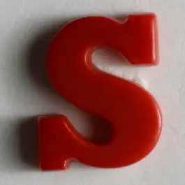 Bestseller Buchstabenknopf S – Größe: 11mm – Farbe: rot