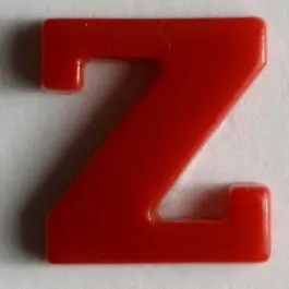 Buchstabenknopf Z – Größe: 11mm – Farbe: rot Neuheit