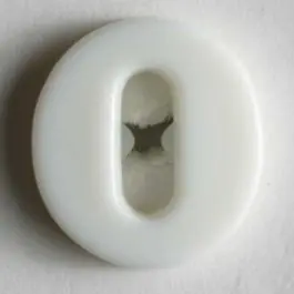 Zahlenknopf 0 – Größe: 11mm – Farbe: weiß Neue Kollektion