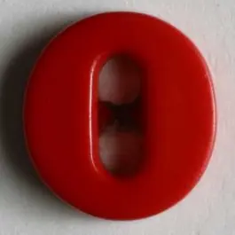 Direktkauf Zahlenknopf 0 – Größe: 11mm – Farbe: rot