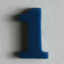 Zahlenknopf 1 – Größe: 11mm – Farbe: blau Geprüft