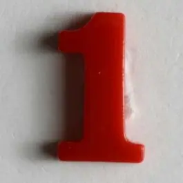 Must-Have Zahlenknopf 1 – Größe: 11mm – Farbe: rot