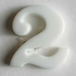 Sichere Zahlung Zahlenknopf 2 – Größe: 11mm – Farbe: weiß
