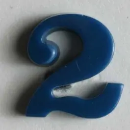 Zahlenknopf 2 – Größe: 11mm – Farbe: blau Limited Edition
