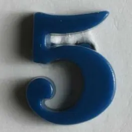 Zahlenknopf 5 – Größe: 11mm – Farbe: blau Jetzt Zugreifen