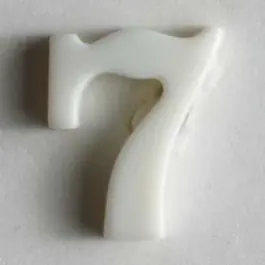 Zahlenknopf 7 – Größe: 11mm – Farbe: weiß Begrenztes Angebot