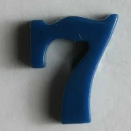 Zahlenknopf 7 – Größe: 11mm – Farbe: blau Günstig