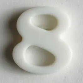 Sichere Zahlung Zahlenknopf 8 – Größe: 11mm – Farbe: weiß