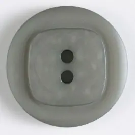 Polyesterknopf, mit quadratischer Erhöhung um 2 Knopflöcher – Größe: 38mm – Farbe: grau Sofort Bestellen