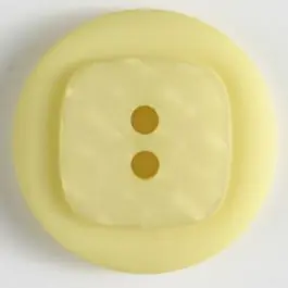 Polyesterknopf, mit quadratischer Erhöhung um 2 Knopflöcher – Größe: 25mm – Farbe: grün Letzte Chance