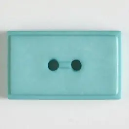 Rechteckiger Kunststoff-Knopf mit schmalem Rand, 2 Loch – Größe: 30mm – Farbe: grün Exklusiv