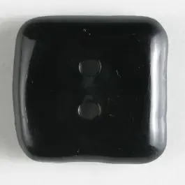 Ab Werk Kunststoffknopf, quadratisch – Größe: 23mm – Farbe: schwarz