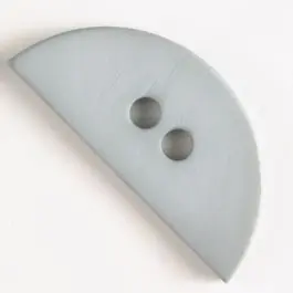 Sonderaktion Kunststoffknopf, halbrund – Größe: 55mm – Farbe: grauKunststoffknopf, halbrund, 2 Loch –
