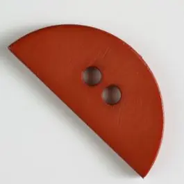 Neuheit Kunststoffknopf, halbrund, 2 Loch – Größe: 55mm – Farbe: braun