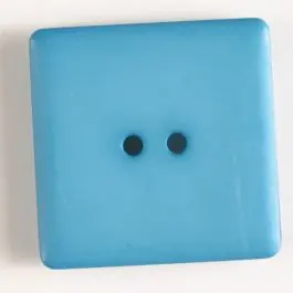 Preisknaller Kunststoffknopf, schlicht quadratisch – Größe: 25mm – Farbe: blau