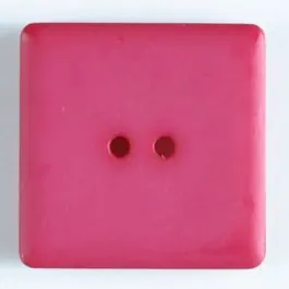 Schneller Versand Kunststoffknopf, schlicht quadratisch – Größe: 25mm – Farbe: pink