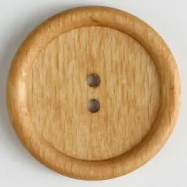 Holzknopf 2-Loch mit Rand – Größe: 45mm – Farbe: braun Nur Für Kurze Zeit
